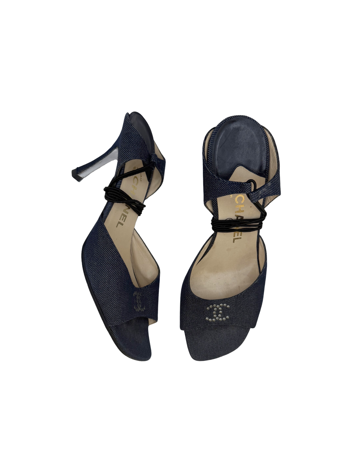 Chanel Denim Sandals, IT 39.5