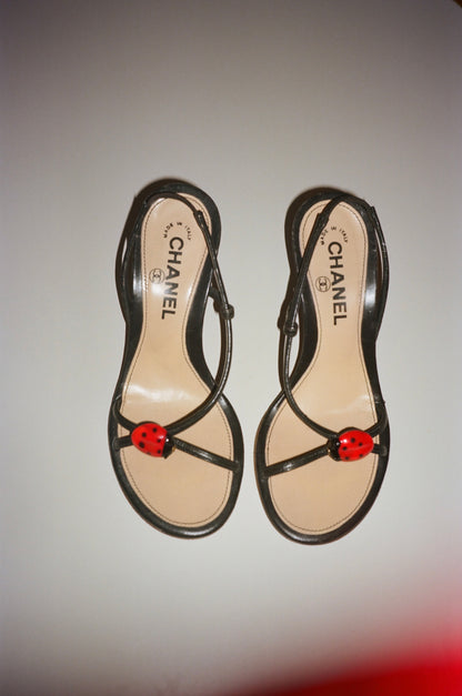 Chanel Ladybug Sandals, IT 36