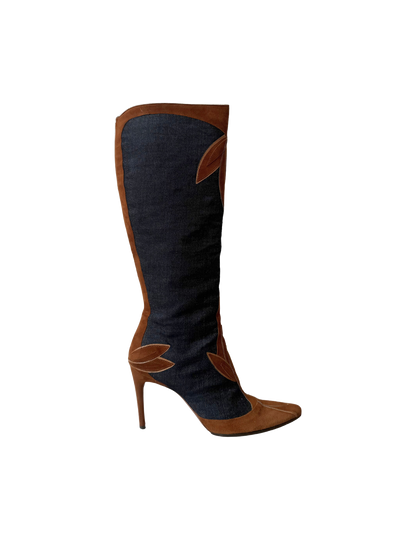 Dolce & Gabbana Denim and Suede Boots, IT 38