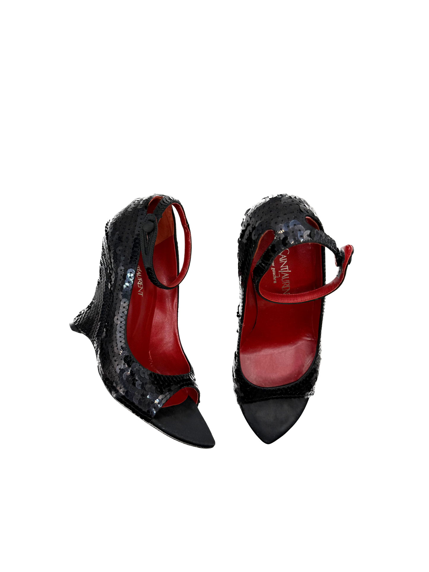 RARE Yves Saint Laurent Sequin Wedges, IT 36