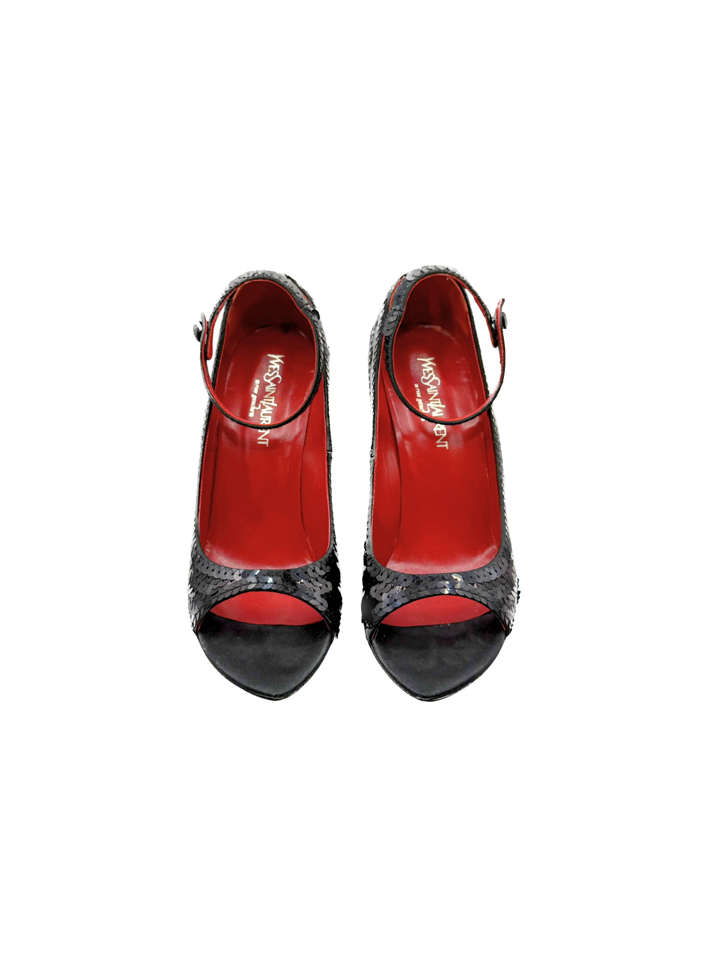 RARE Yves Saint Laurent Sequin Wedges, IT 36