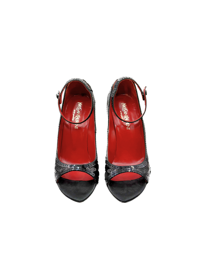 RARE Yves Saint Laurent Sequin Wedges, IT 36